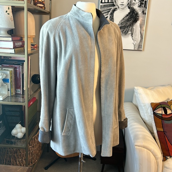 Jordache Vintage Suede Grey Chore Jacket - Picture 8 of 12